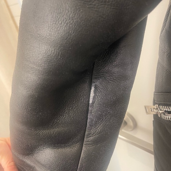 ALLSAINTS Hawley Shearling Biker Jacket - Picture 8 of 8